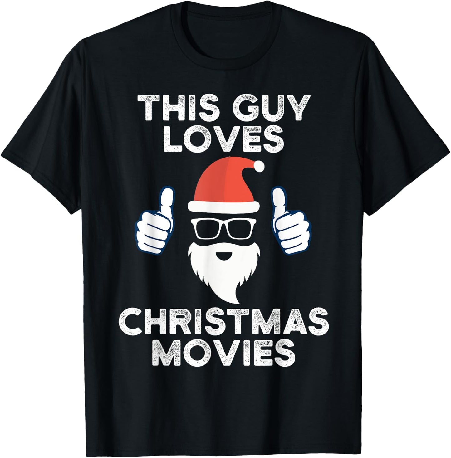 This Guy Loves Christmas Movies Watching Men Women T-Shirt - T-Shirt | Black