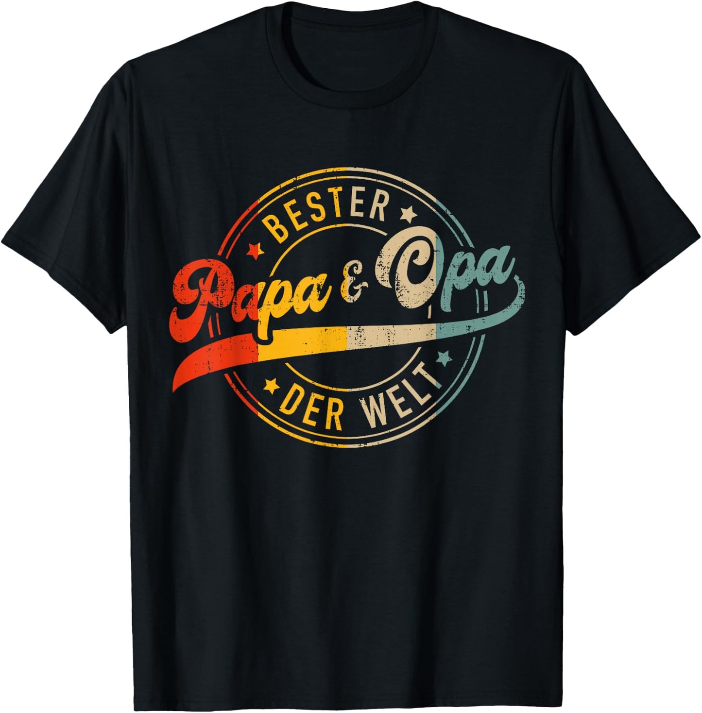 Bester Papa und Opa zum Vatertag, Geburtstag und Weihnachten T-Shirt - T-Shirt | Black