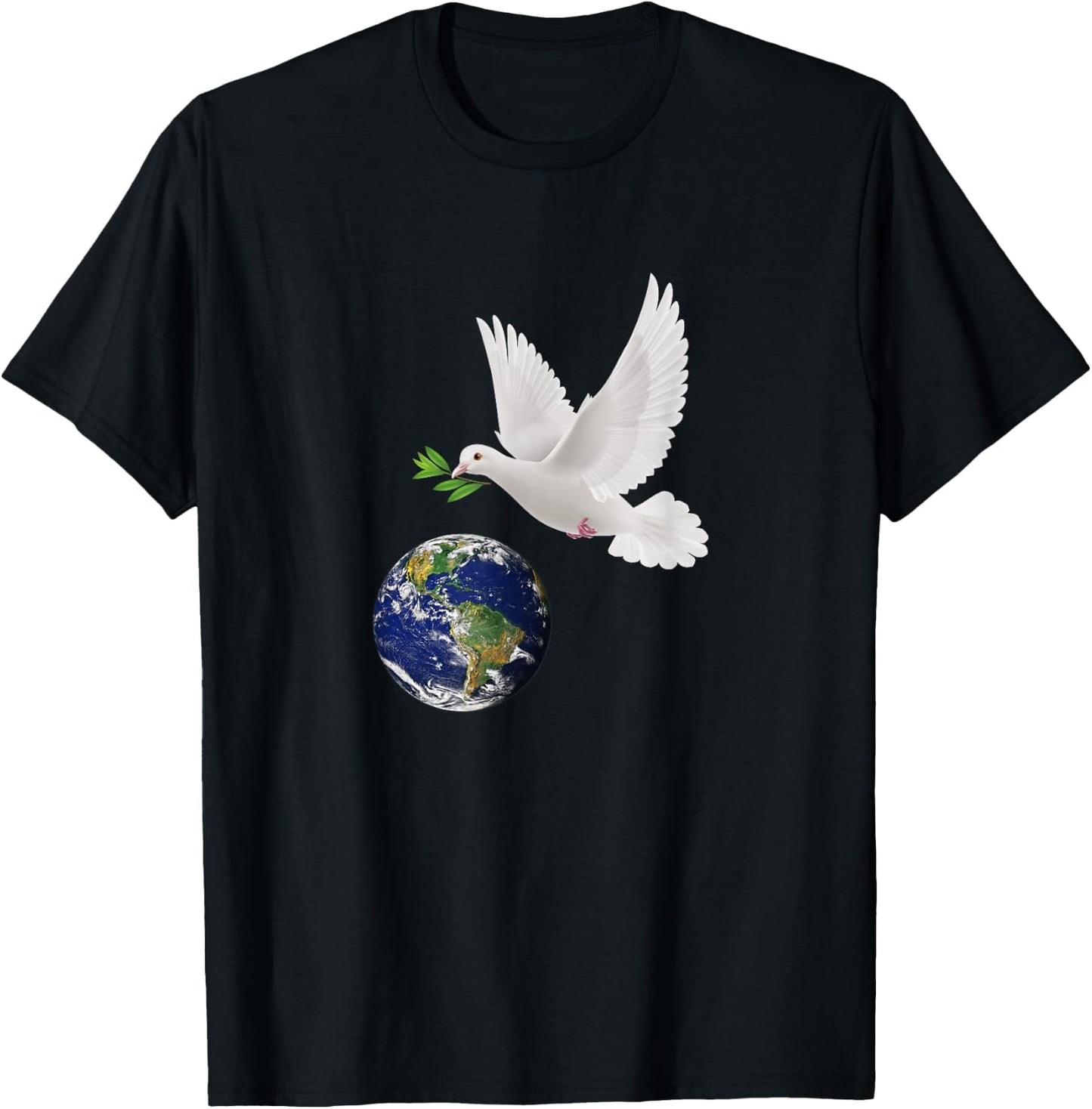 Peace Dove World Peace Earth Peace White Peace Dove , black T-Shirt - T-Shirt | Black