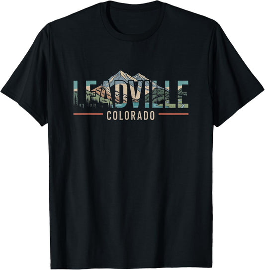 Retro Leadville Colorado Design T-Shirt - T-Shirt | Black