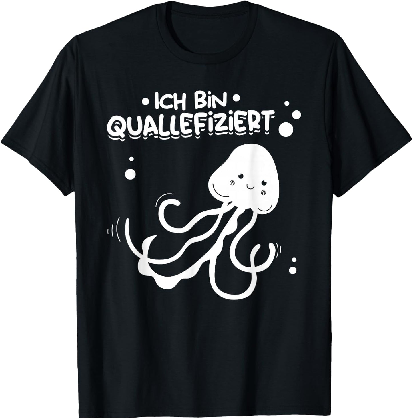 Funny Jellyfish I Ich Bin Quallefiziert , black T-Shirt - T-Shirt | Black