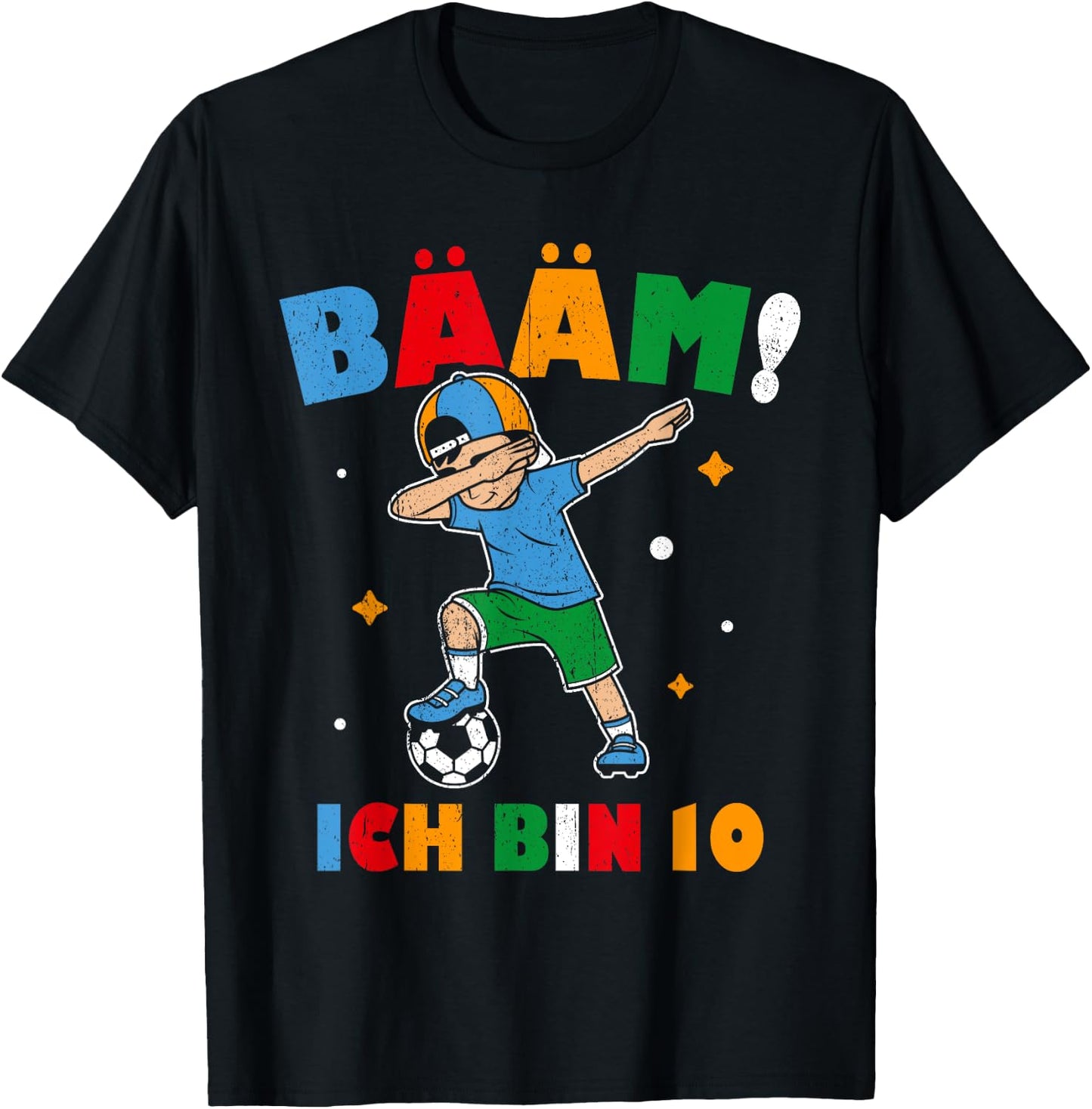 I Am 10 Dabbing Birthday Shirt 10 Years Boys Gift , black T-Shirt - T-Shirt | Black