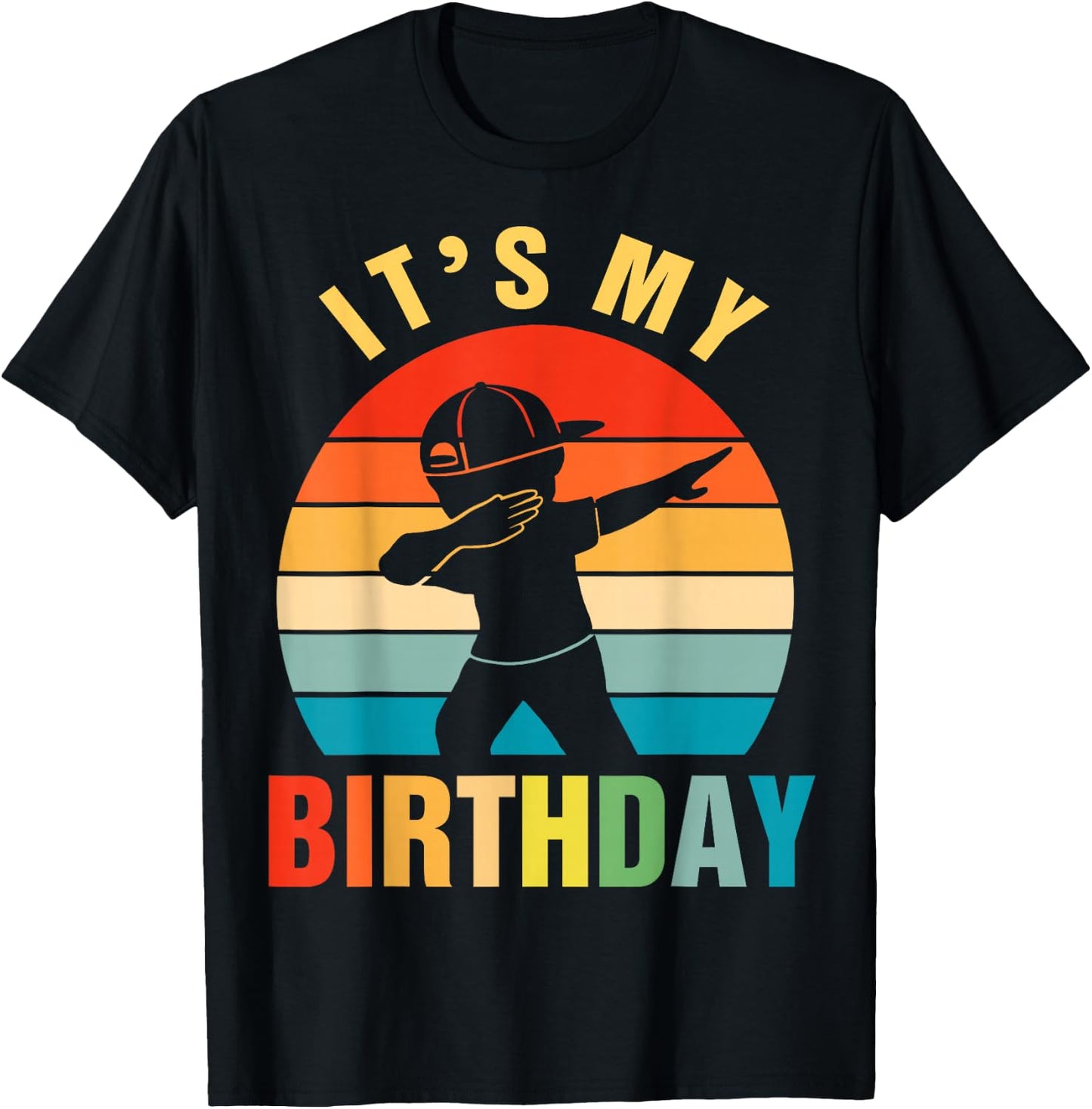 It's My Birthday for Boys Girls Dabbing Birthday Gift T-Shirt - T-Shirt | Black