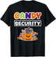 Candy Security Lazy Adult Mom Dad Kids Halloween Costume T-Shirt - T-Shirt | Black