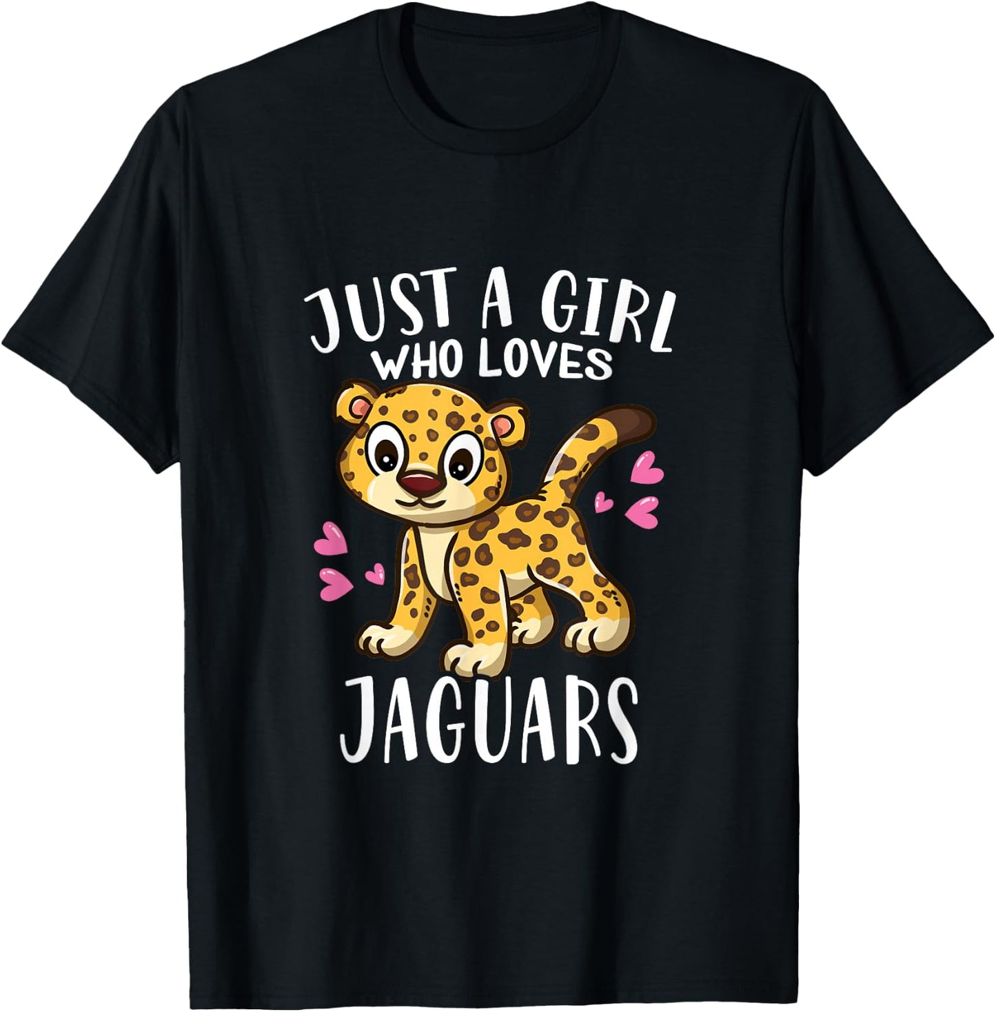 Funny Jaguar Lovers Just A Girl Who Loves Jaguars T-Shirt - T-Shirt | Black