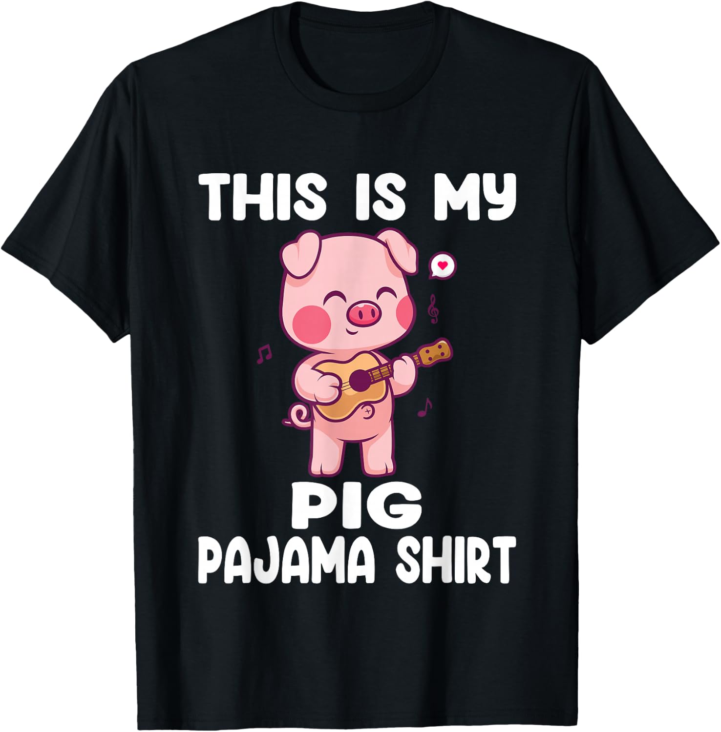 My Pig Pajama Shirt Women Pig Pjs Cute Pig Stuff Farmer Girl T-Shirt - T-Shirt | Black