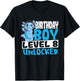 Kids Axolotl Birthday Boy Gaming Level 8 Axolotl 8th Birthday T-Shirt - T-Shirt | Black
