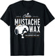 Peanuts Snoopy Moustache Wax , Blue, S T-Shirt - T-Shirt | Black