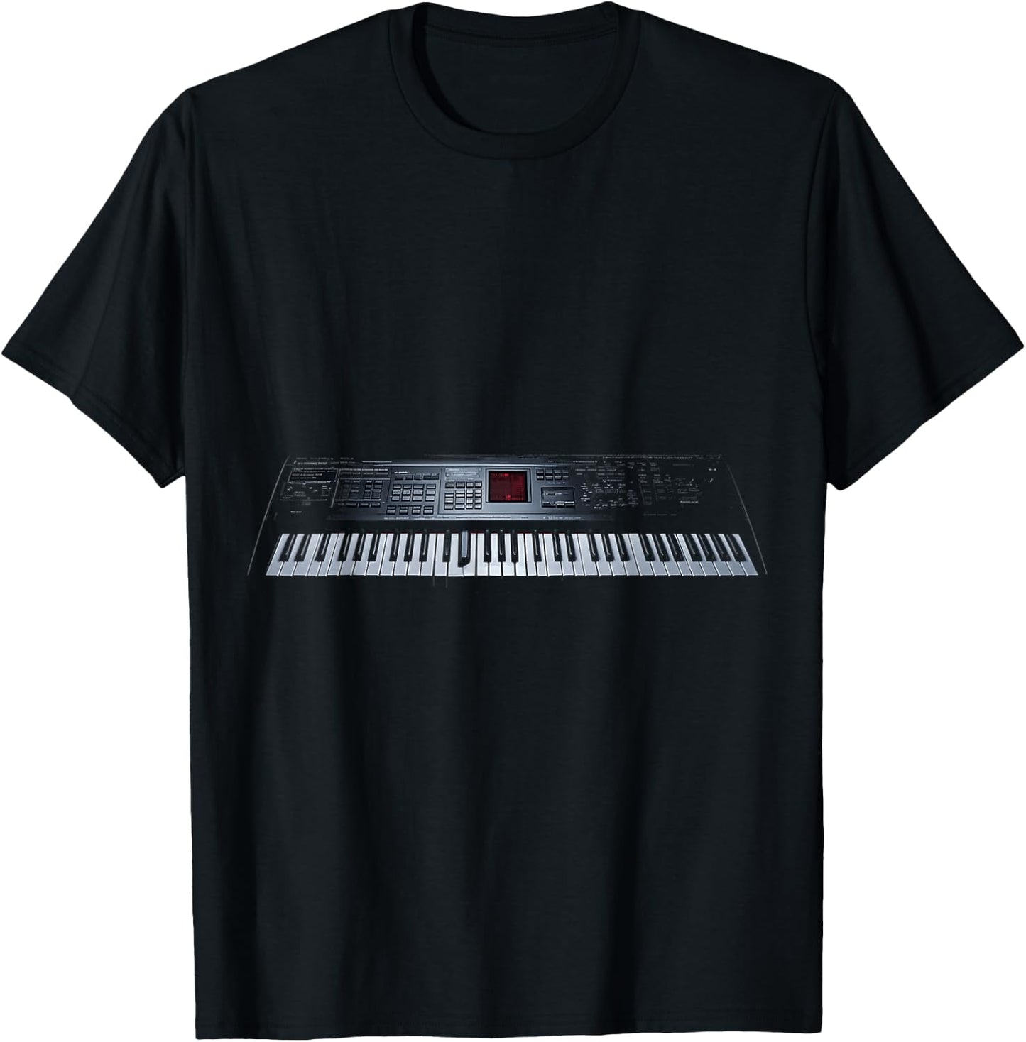Keyboard Music Instrument Graphic Illustration Keyboard T-Shirt - T-Shirt | Black