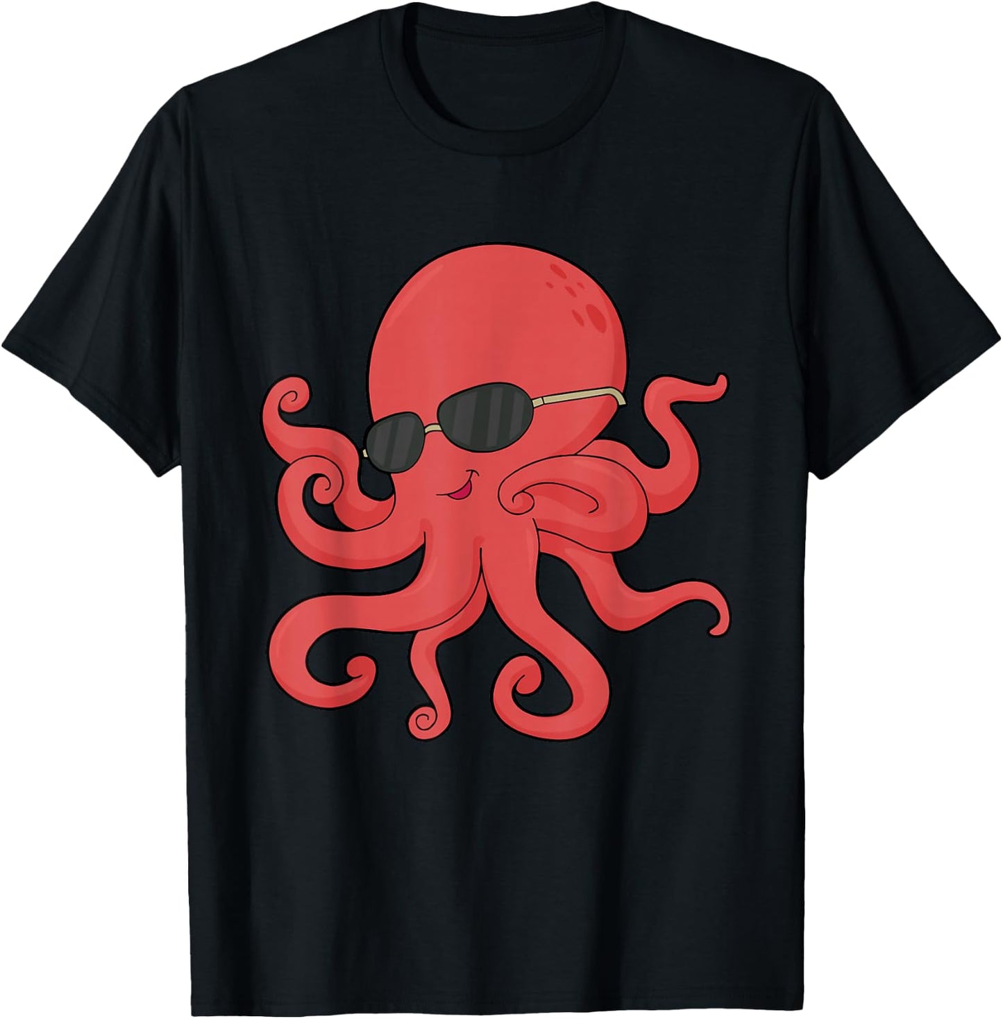 Octopus T Shirt Women Boys Girls Kids T-Shirt - T-Shirt | Black