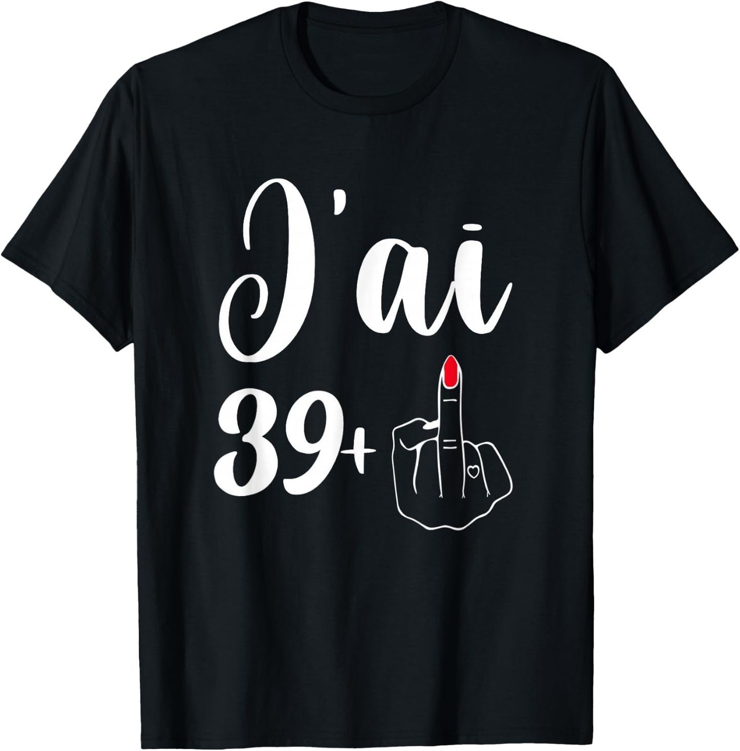 40th Birthday 40th Woman Funny Celebrating 40th Birthday , Black, S T-Shirt - T-Shirt | Black