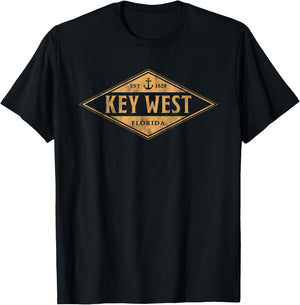Retro Key West Florida Souvenir Vacation Vintage T-Shirt - T-Shirt | Black