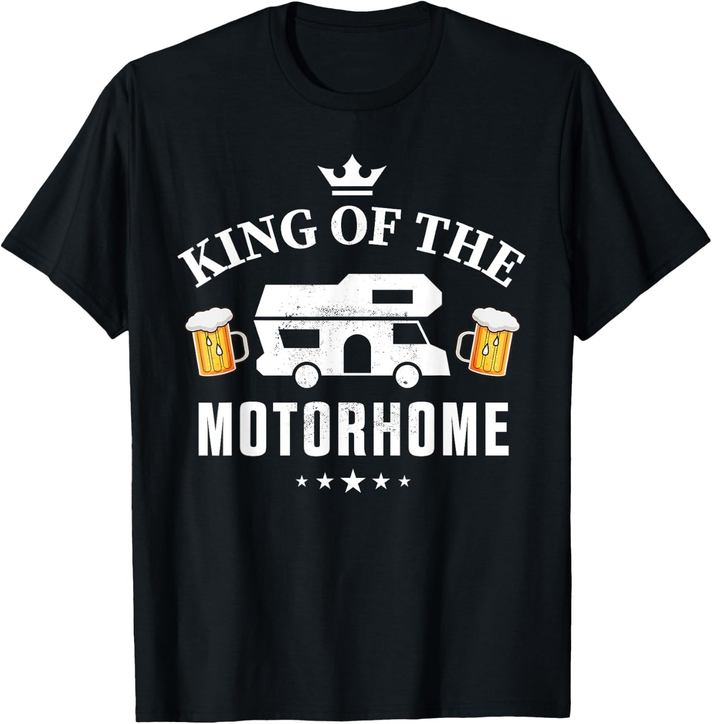 King of the Motorhome Gift Camping enthusiastic Husband T-Shirt - T-Shirt | Black