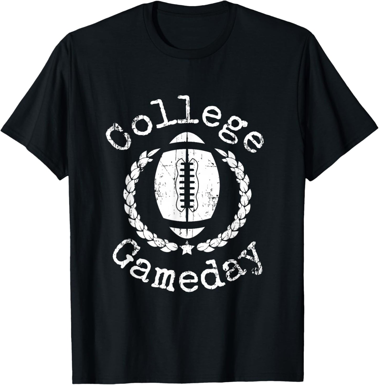 Vintage College Game Day Football Tail Gate T-Shirt - T-Shirt | Black