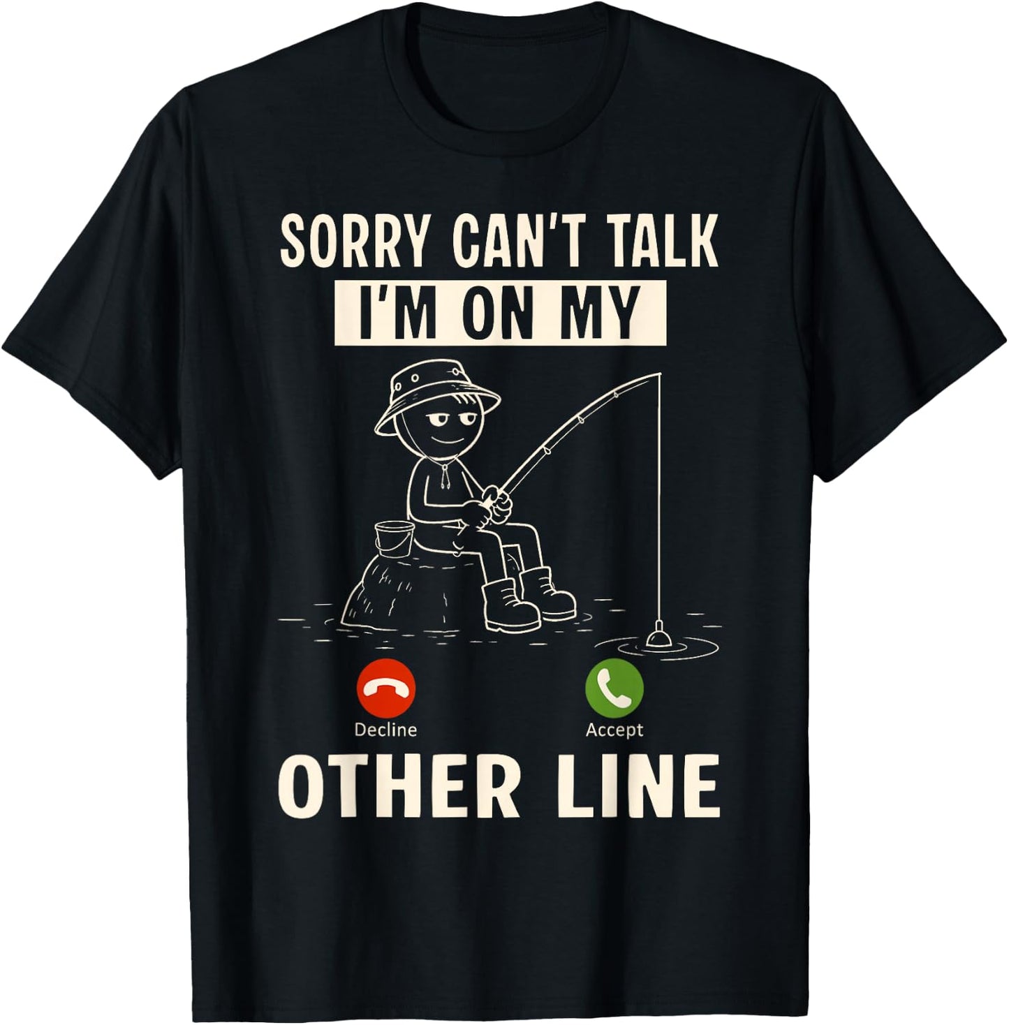 Funny Fishing Shirts for Anglers Fishermen Dads Grandpa T-Shirt - T-Shirt | Black