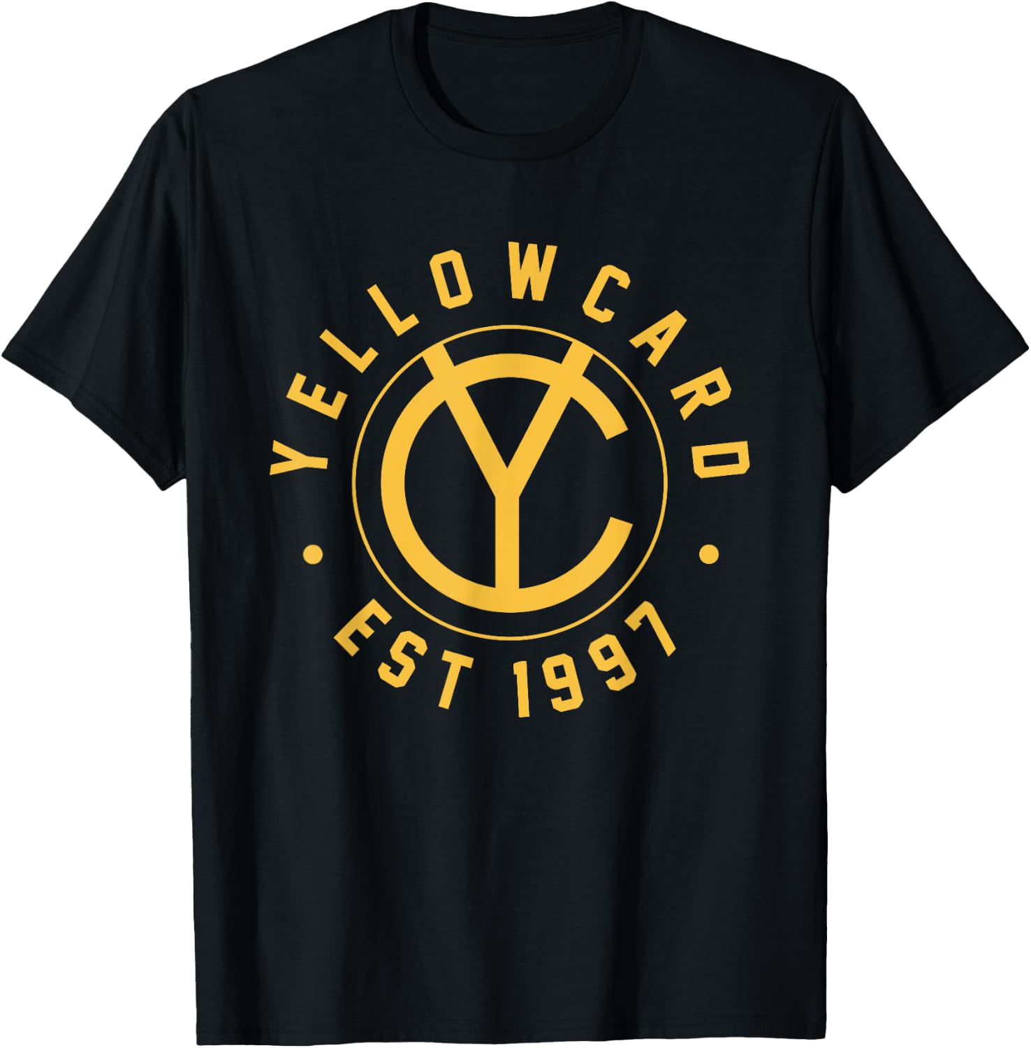 Yellowcard Yellow Logo , Men's -Adults Band , Short Sleeve, Small, Yellow T-Shirt - T-Shirt | Black