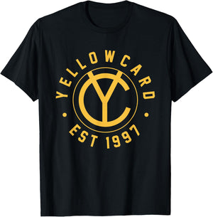 Yellowcard Yellow Logo , Men's -Adults Band , Short Sleeve, Small, Yellow T-Shirt - T-Shirt | Black