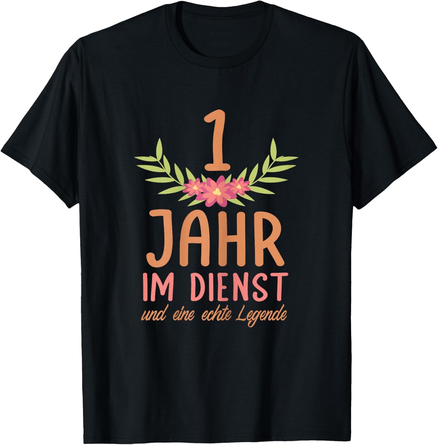 Women's 1 Year Service Anniversary Work Anniversary 1 Year , black, s T-Shirt - T-Shirt | Black