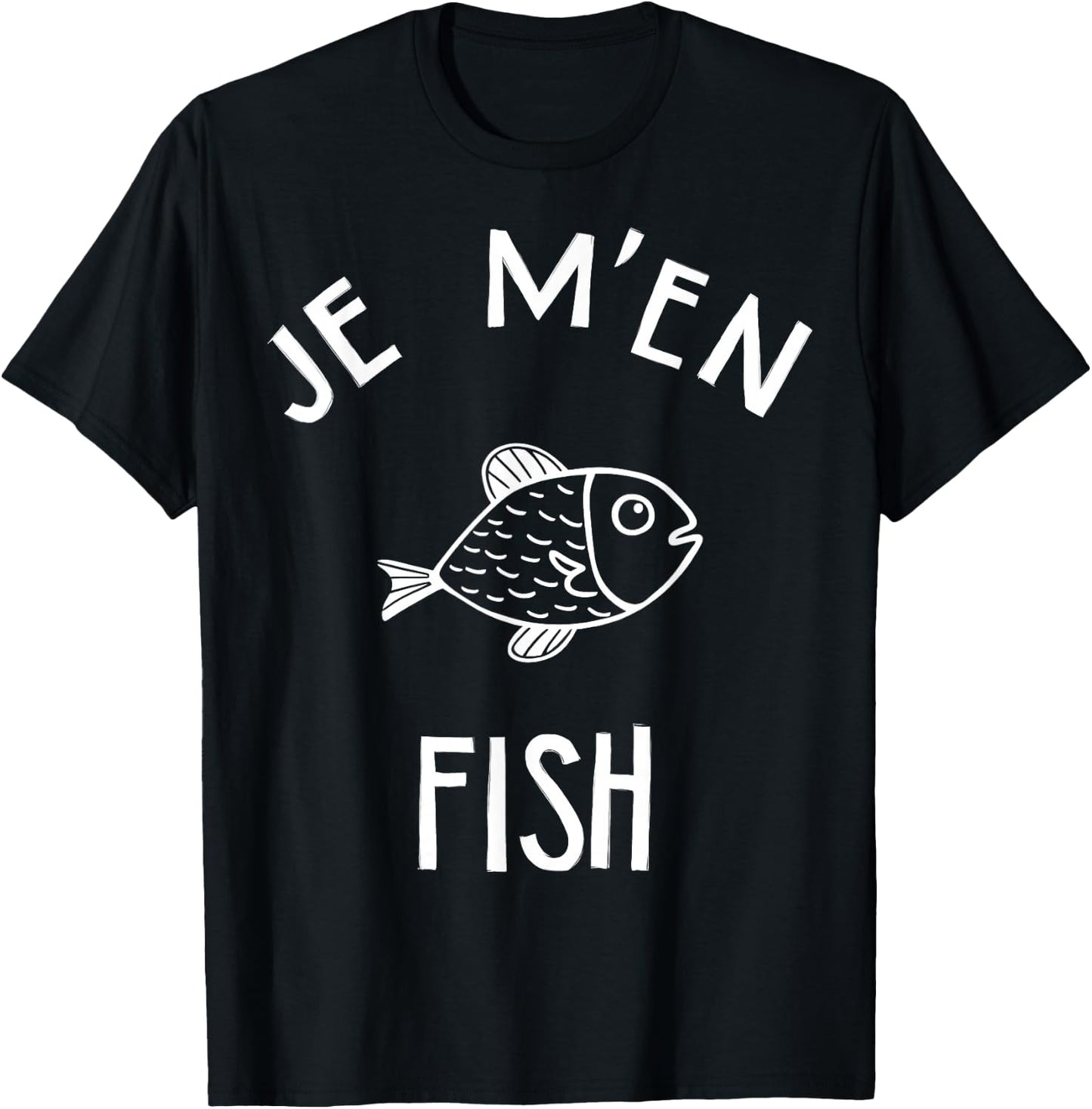 Je M'en Fish , Black, S T-Shirt - T-Shirt | Black