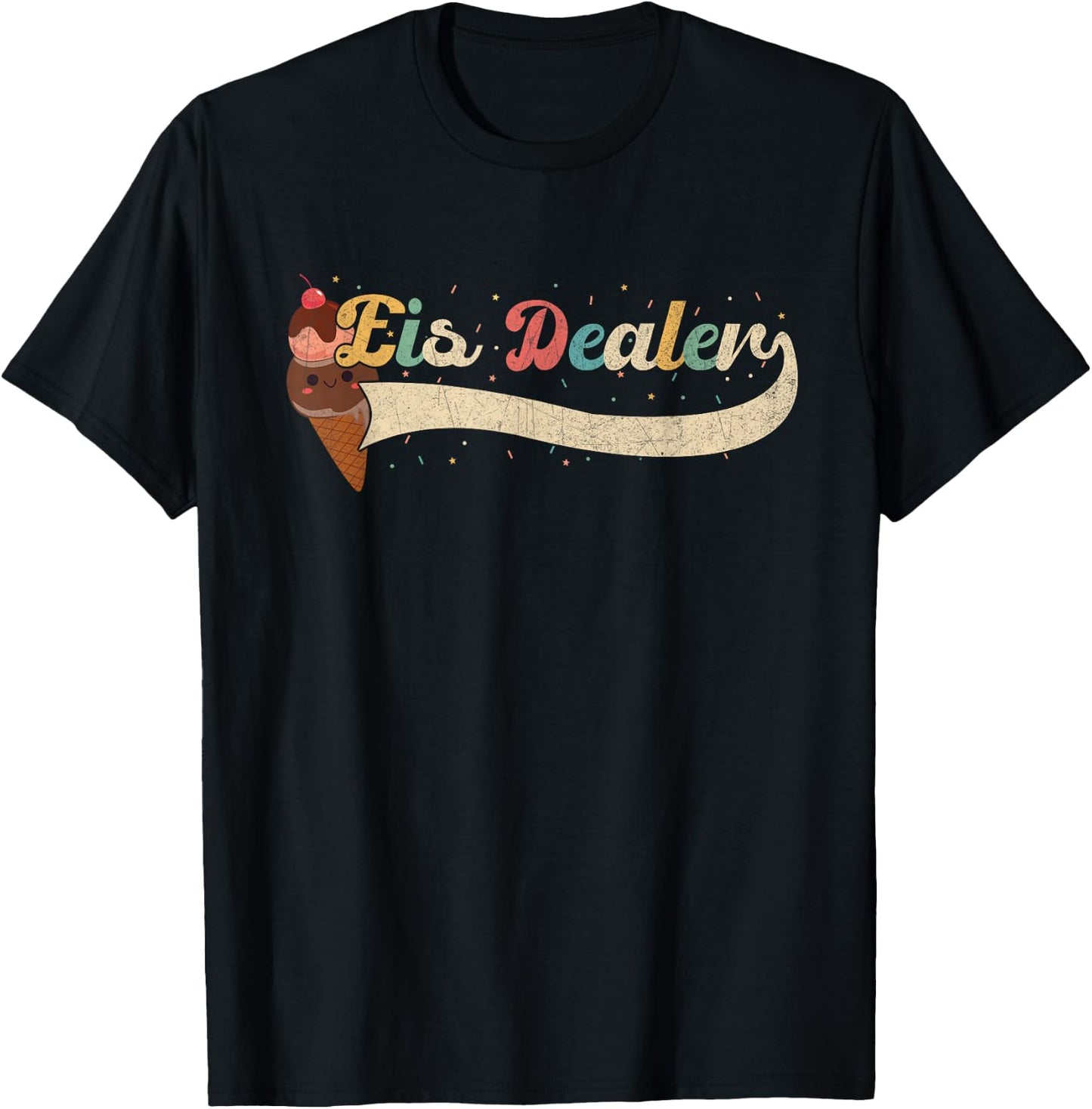 Gelatiere Eismann Lovers Ice Seller , black T-Shirt - T-Shirt | Black