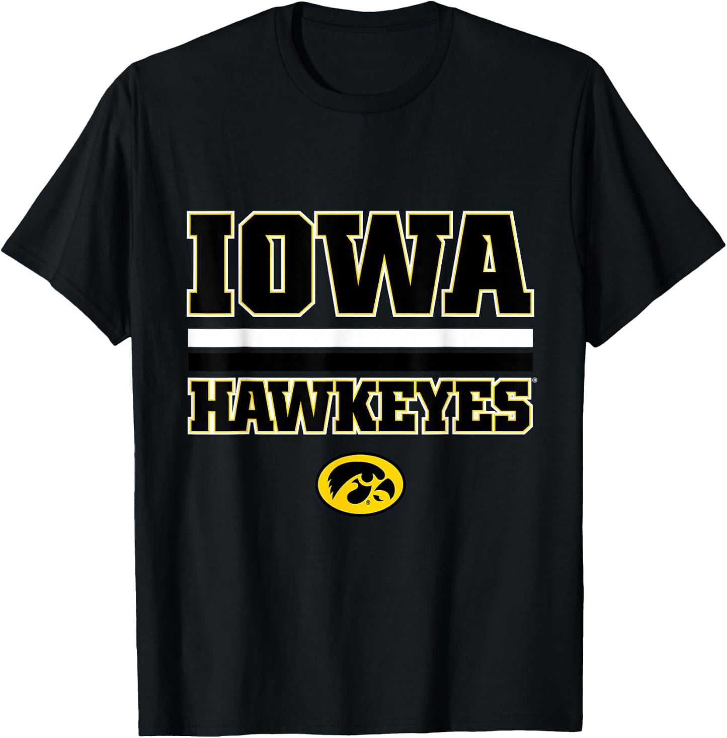 Iowa Hawkeyes |NCAA Official University Merch | VNPIOW301 T-Shirt - T-Shirt | Black