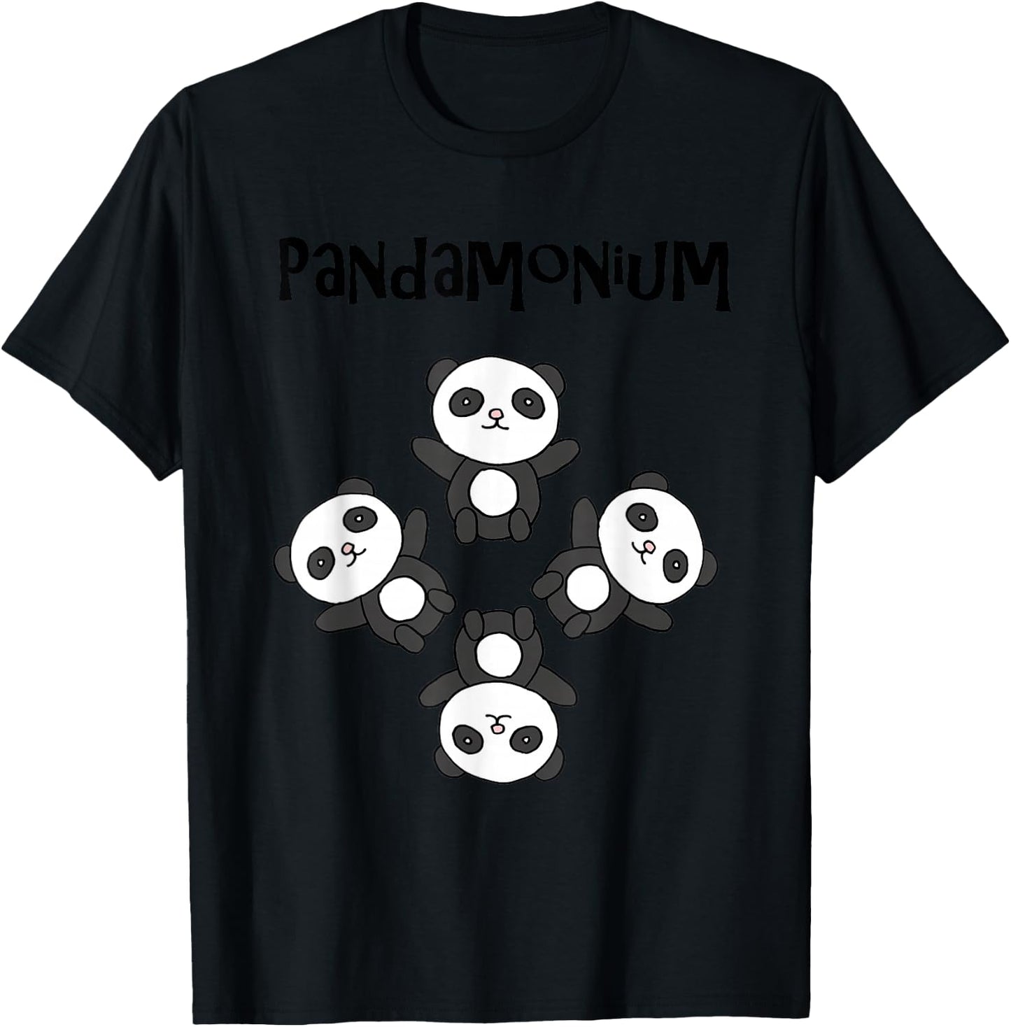 Funny Panda Bear Cartoon Smile Tea Tank T-Shirt - T-Shirt | Black