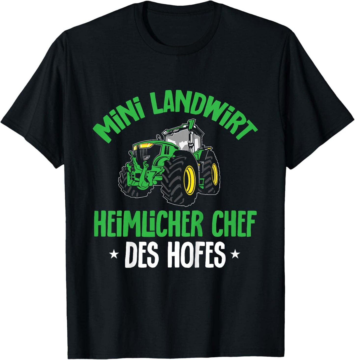 Kinder Mini Landwirt Heimlicher Chef Des Hofes Junge T-Shirt - T-Shirt | Black