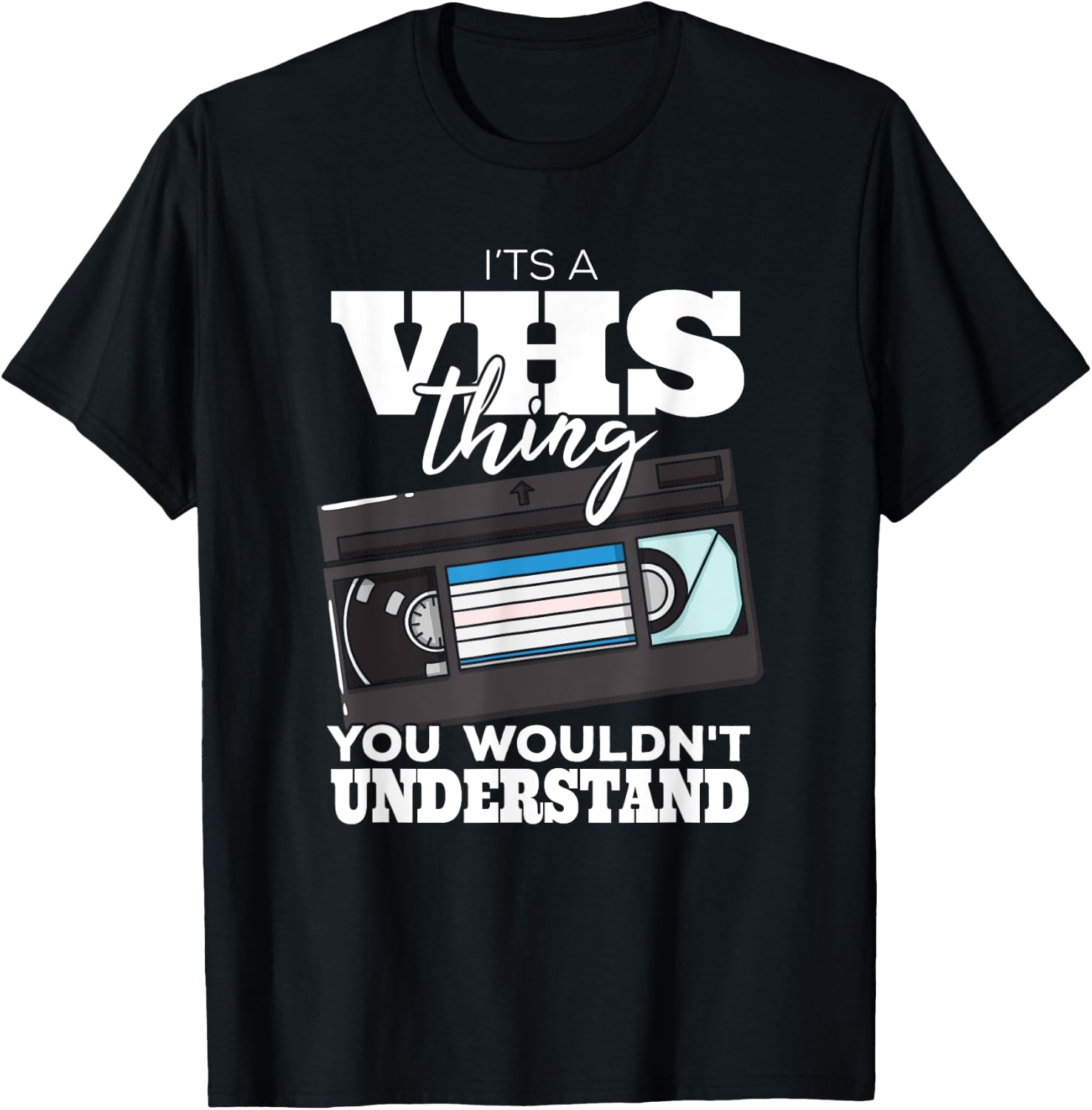 VHS Video Cassette Tape Collector T-Shirt - T-Shirt | Black