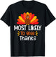 Most Likely To Give Thanks Thanksgiving Family Matching Set T-Shirt - T-Shirt | Black