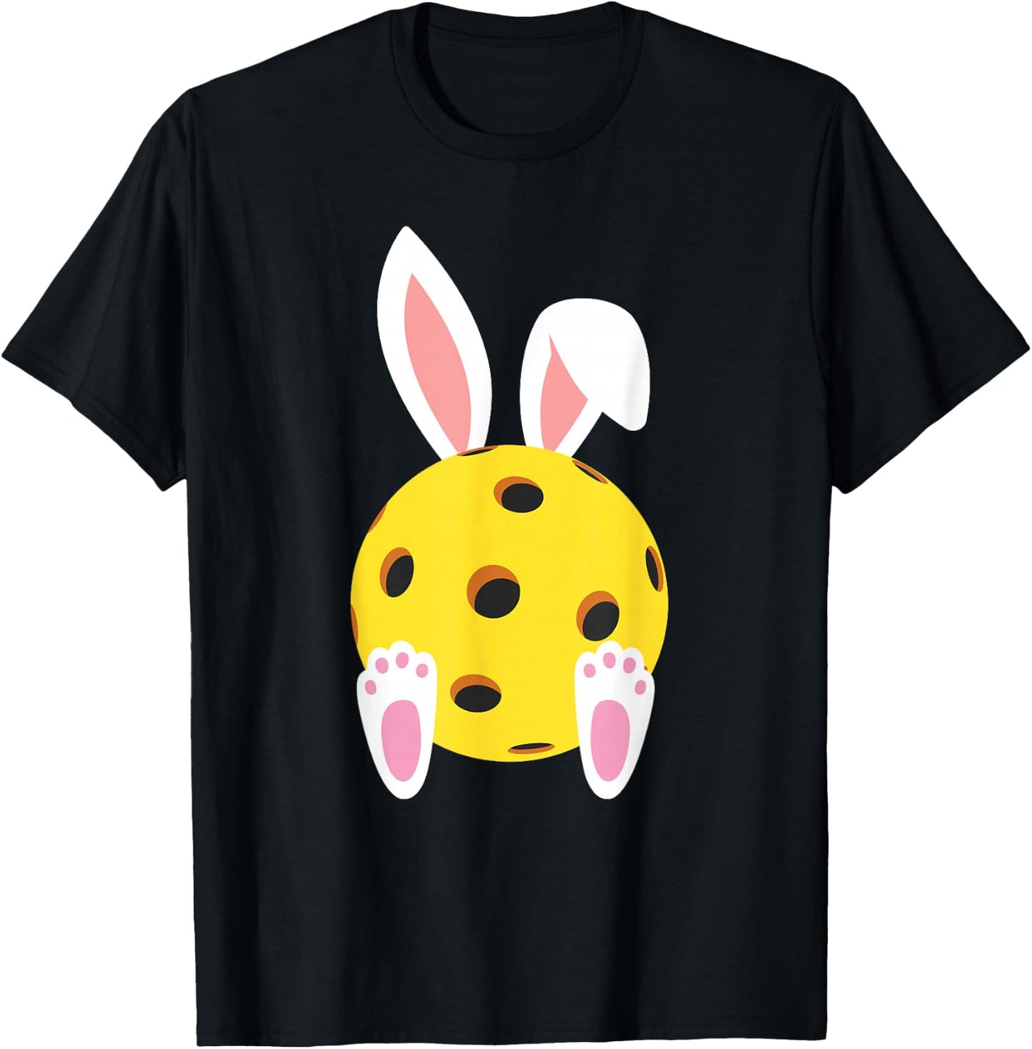 Easter Bunny Pickleball Funny Easter Rabbit T-Shirt - T-Shirt | Black