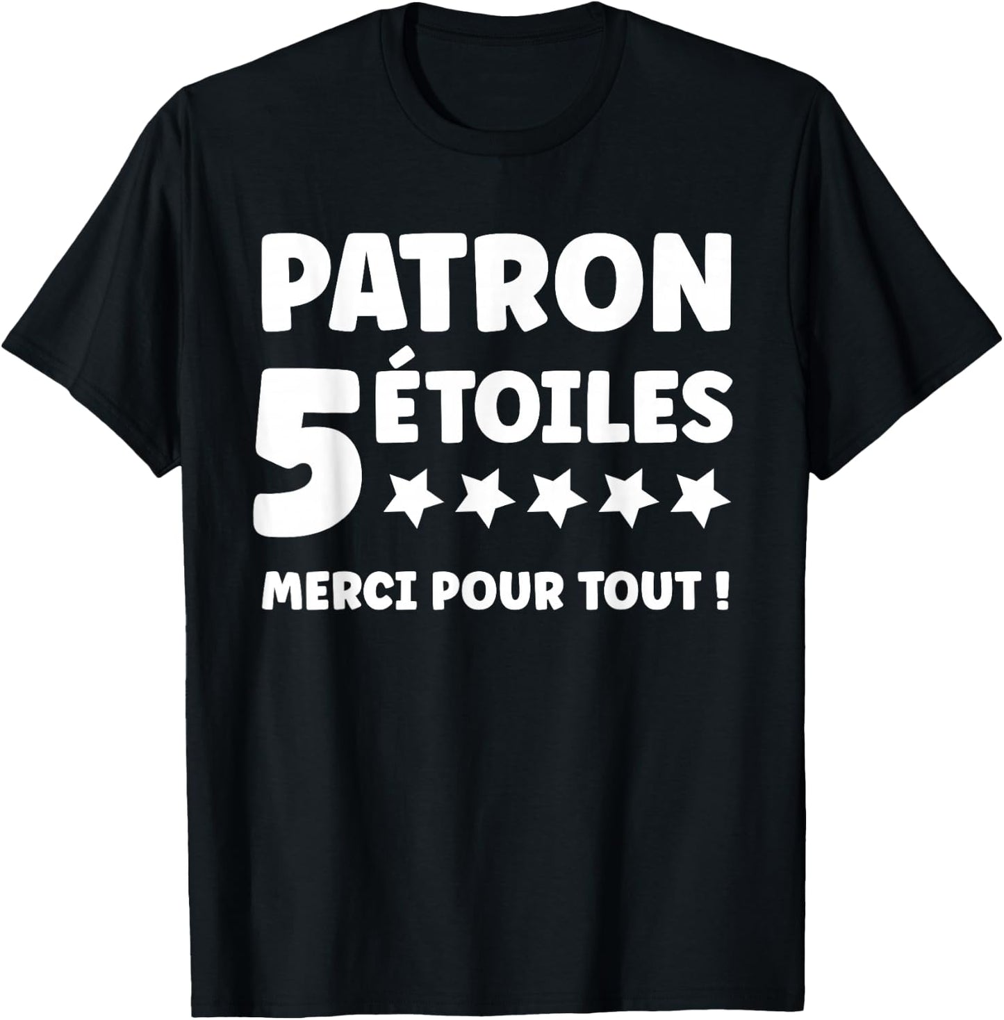 Humour Pattern 5 Stars Thank You for Everything Start Super Pattern T-Shirt - T-Shirt | Black
