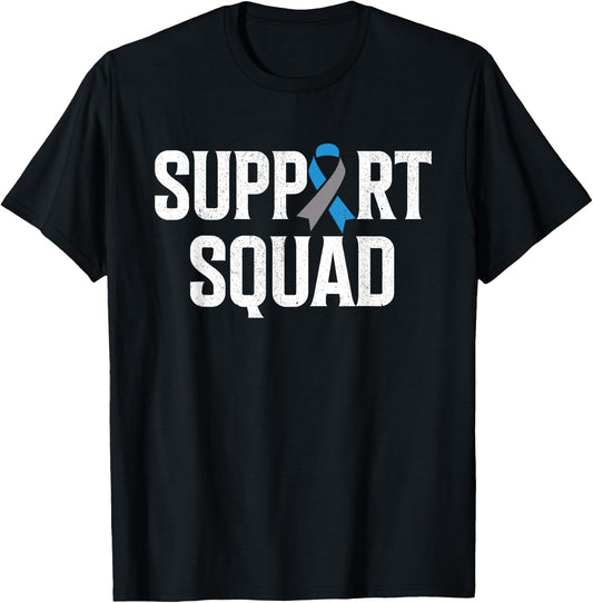 T1D Warrior Support Squad Type One Diabetes Awareness T-Shirt - T-Shirt | Black