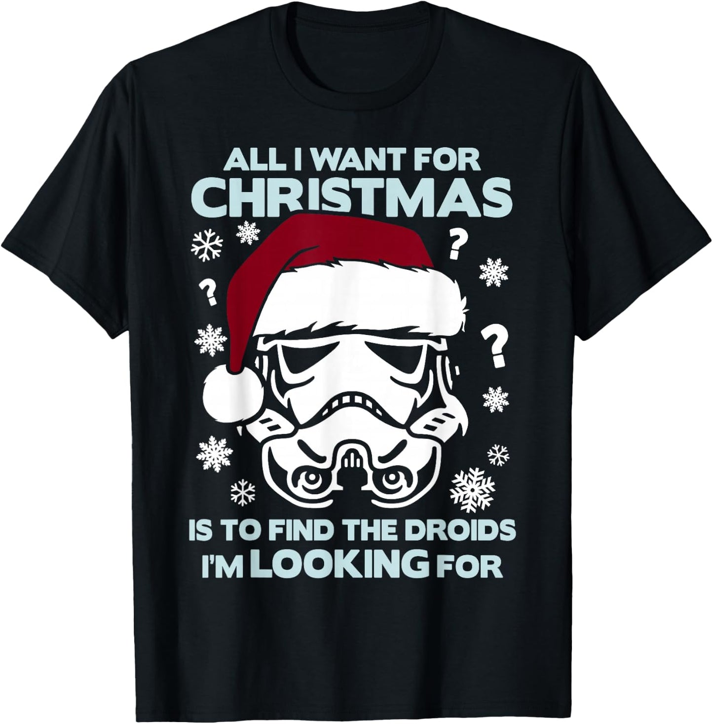 Star Wars Storm Trooper Droid Looking Christmas T-Shirt - T-Shirt | Black