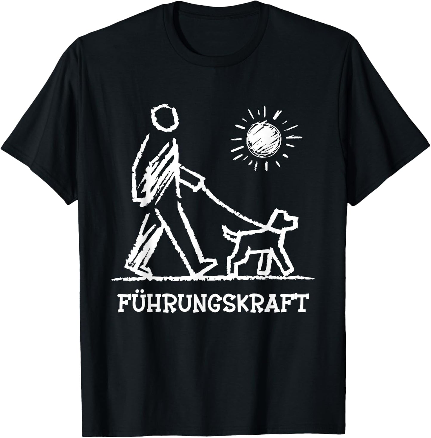 Leadership Funny Dog Sayings with Print Men's Dog , black T-Shirt - T-Shirt | Black