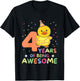 4th Birthday Duck For Children Four Years Old T-Shirt - T-Shirt | Black