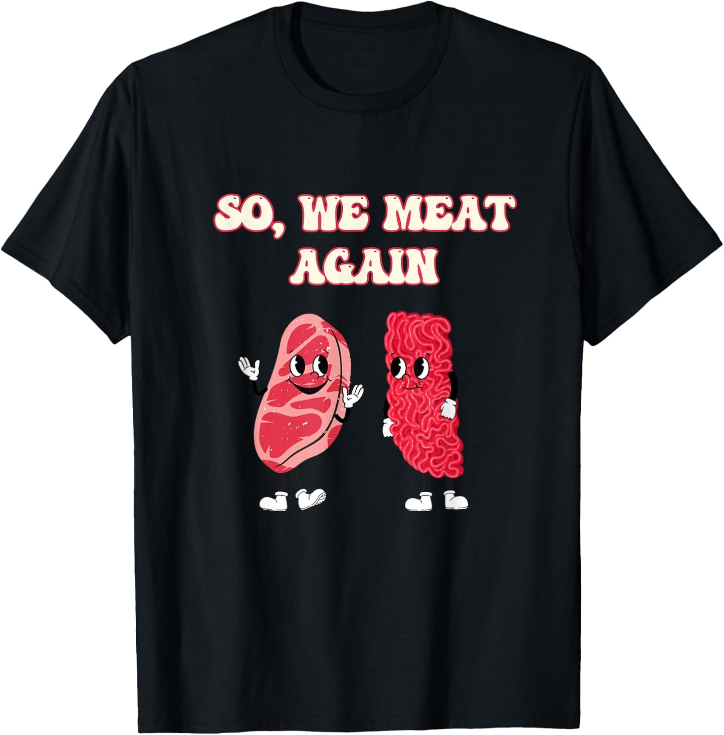 Meat Raffle, Meat Pun, Meat Lover, Steak Lover T-Shirt - T-Shirt | Black