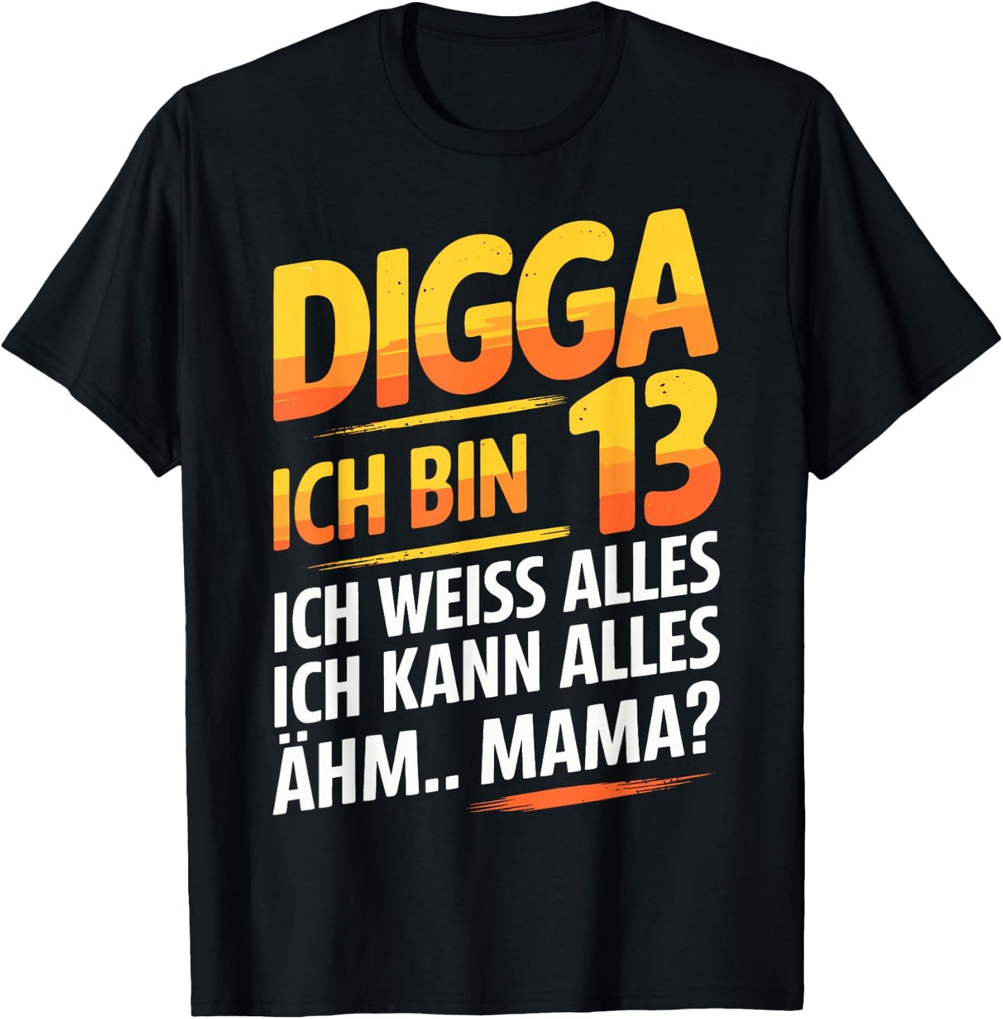 13th Birthday Boy Girl 13 Years 2012 Funny Gift , black T-Shirt - T-Shirt | Black