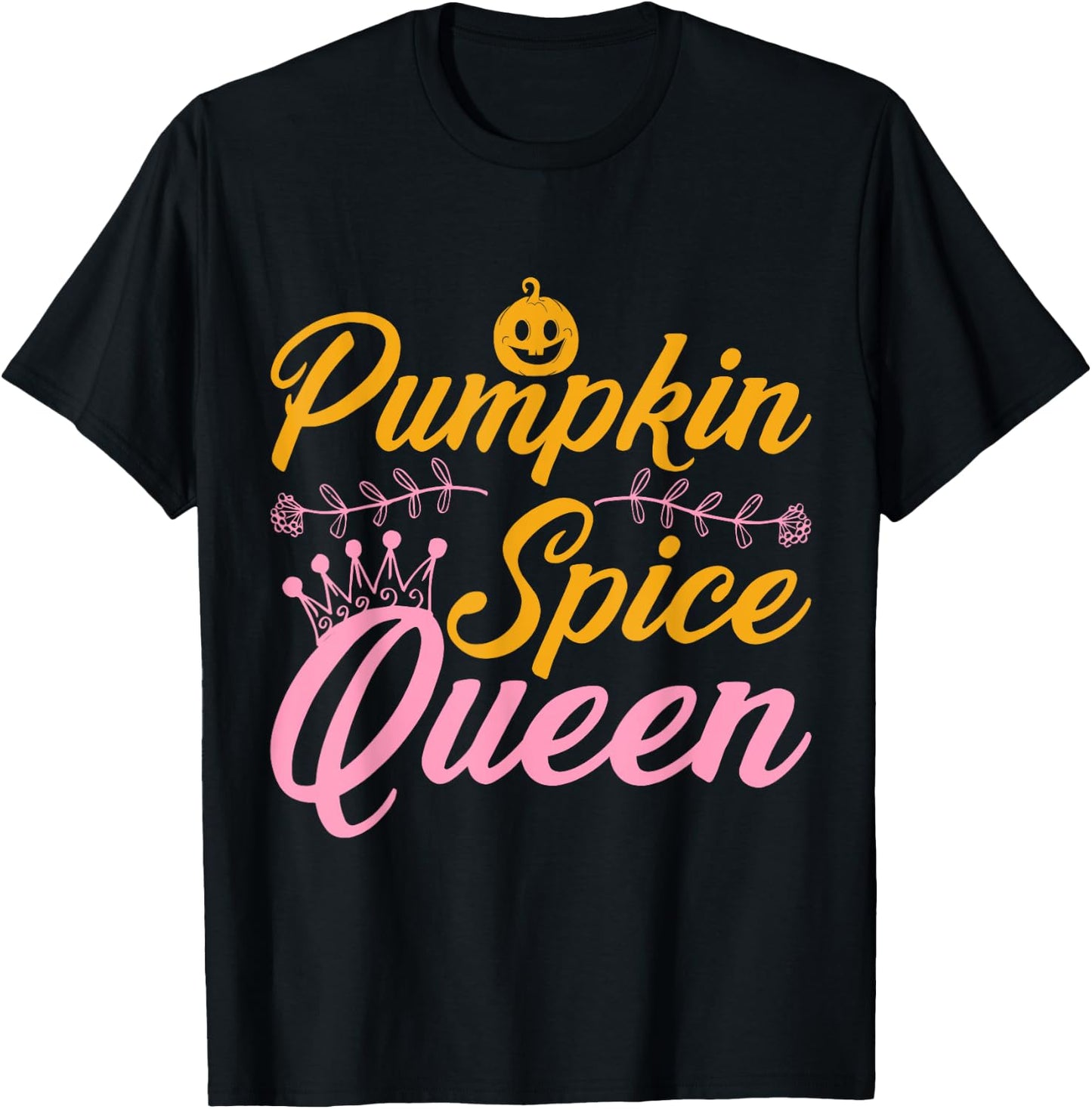 Pumpkin Spice Queen Halloween T-Shirt - T-Shirt | Black