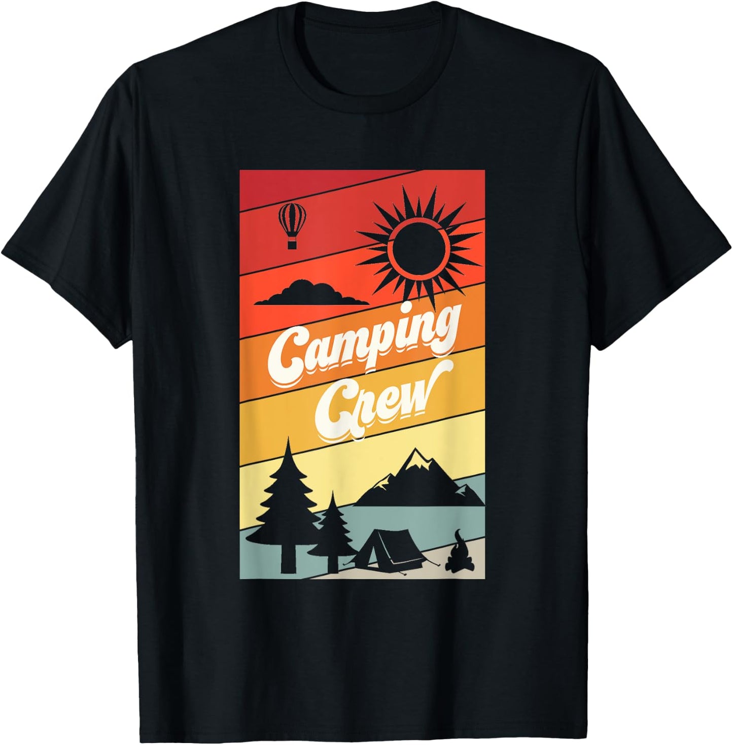 Camping Crew Shirt Camping Shirts For Family Camping Trip T-Shirt - T-Shirt | Black