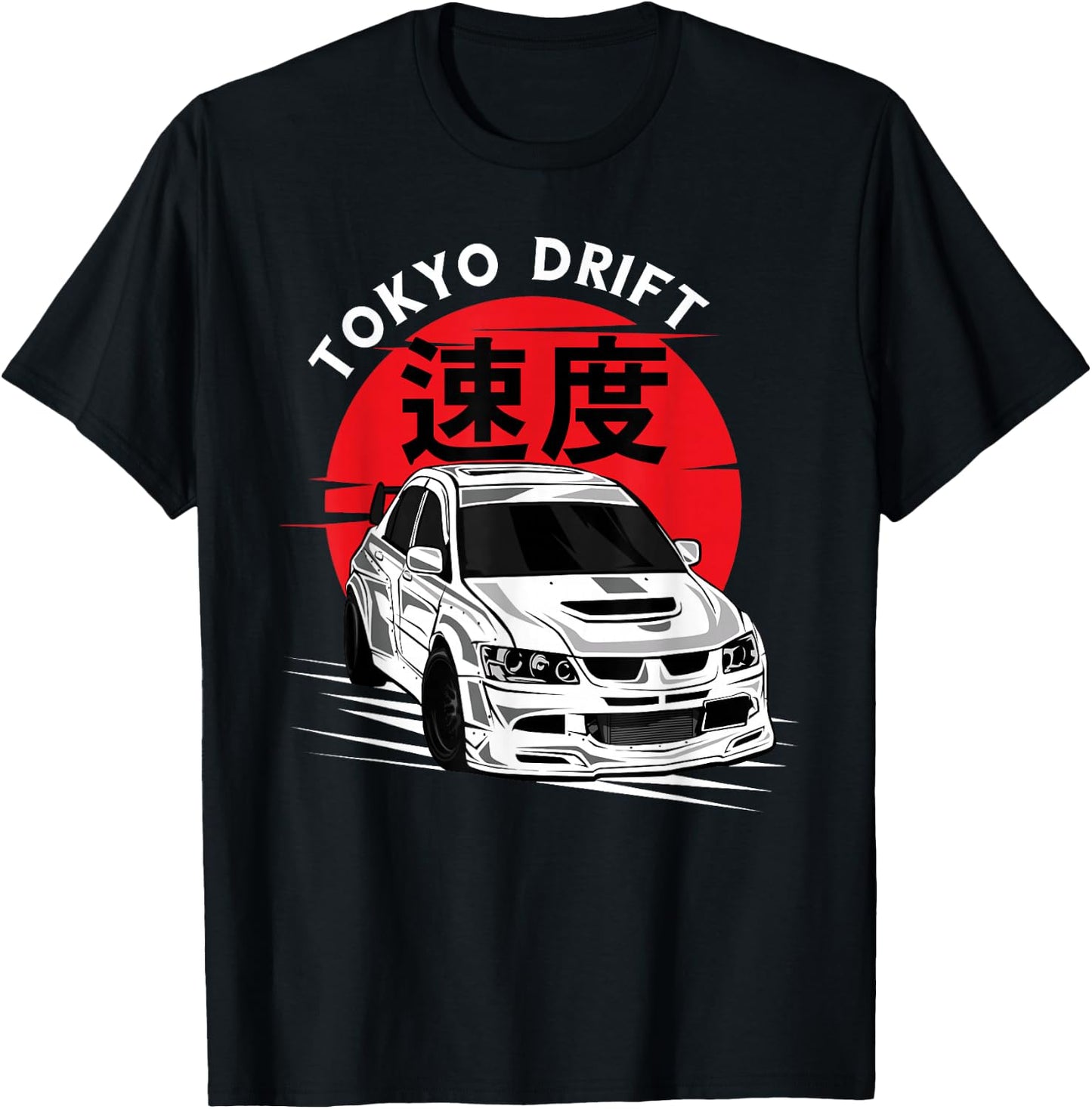 JDM Tokyo Japan Drift Race Car Tuning Retro Vintage Graphic T-Shirt - T-Shirt | Black