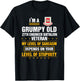 Grumpy Old 27th Engineer Battalion Veteran Funny Christmas T-Shirt - T-Shirt | Black