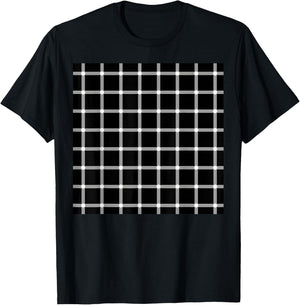 Hermann Grid Optical Illusion Impossible Math Lover T-Shirt - T-Shirt | Black