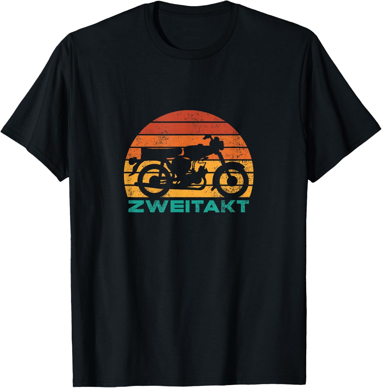Retro S51 Two Stroke DDR Chair Motorcycle Simson Moped 2 Stroke , black T-Shirt - T-Shirt | Black