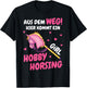 Hobby Horse Out of the Way Here Comes A Hobby Horsing Girl T-Shirt - T-Shirt | Black