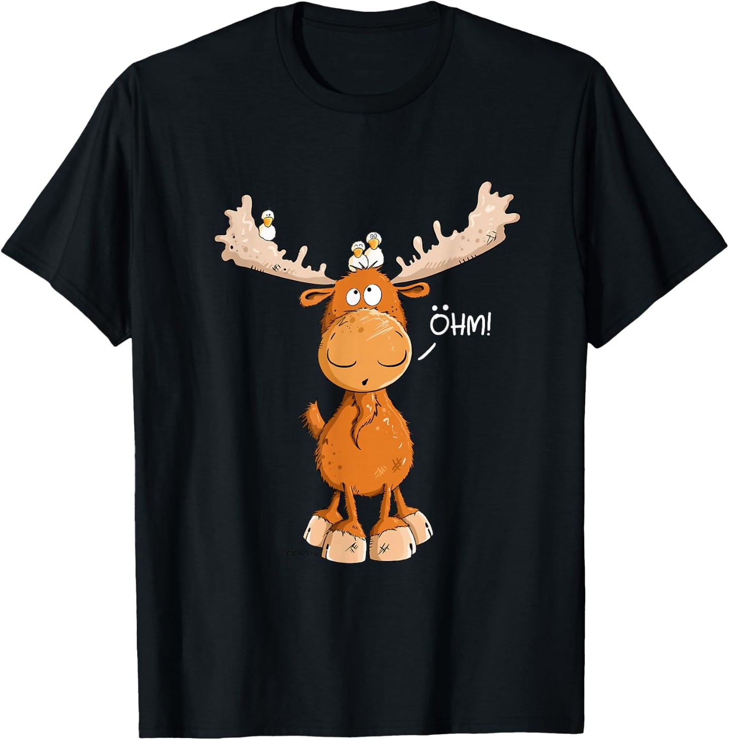 Öhm Elk I Deer Reindeer Forest Animal , black T-Shirt - T-Shirt | Black