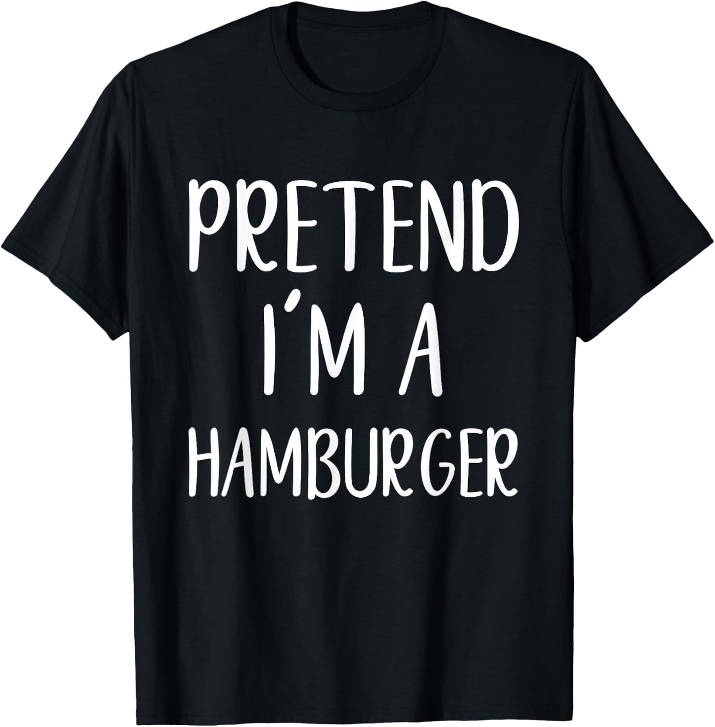 Pretend I'm Hamburger Costume Halloween Simple Kid Burger T-Shirt - T-Shirt | Black