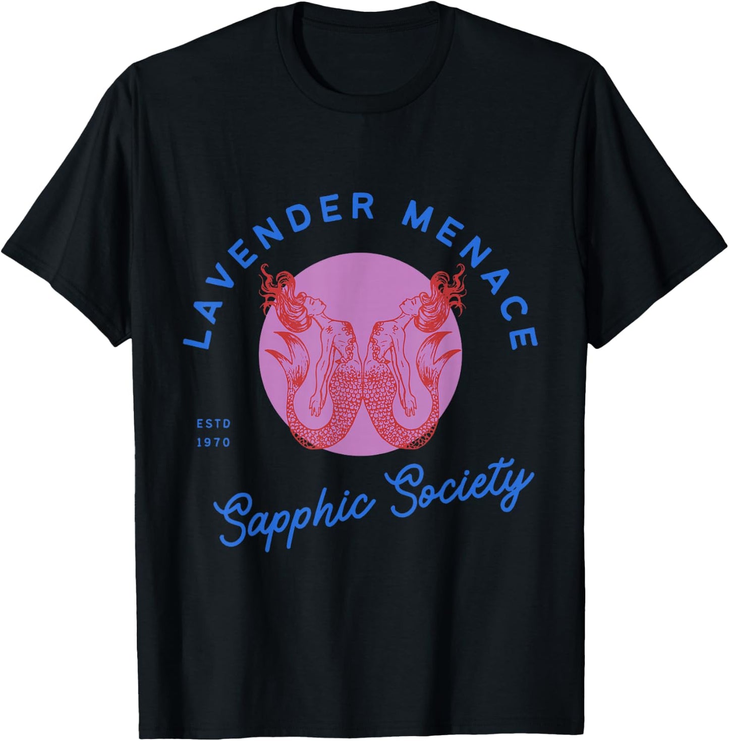 Lavender Menace Mermaid T-Shirt - T-Shirt | Black