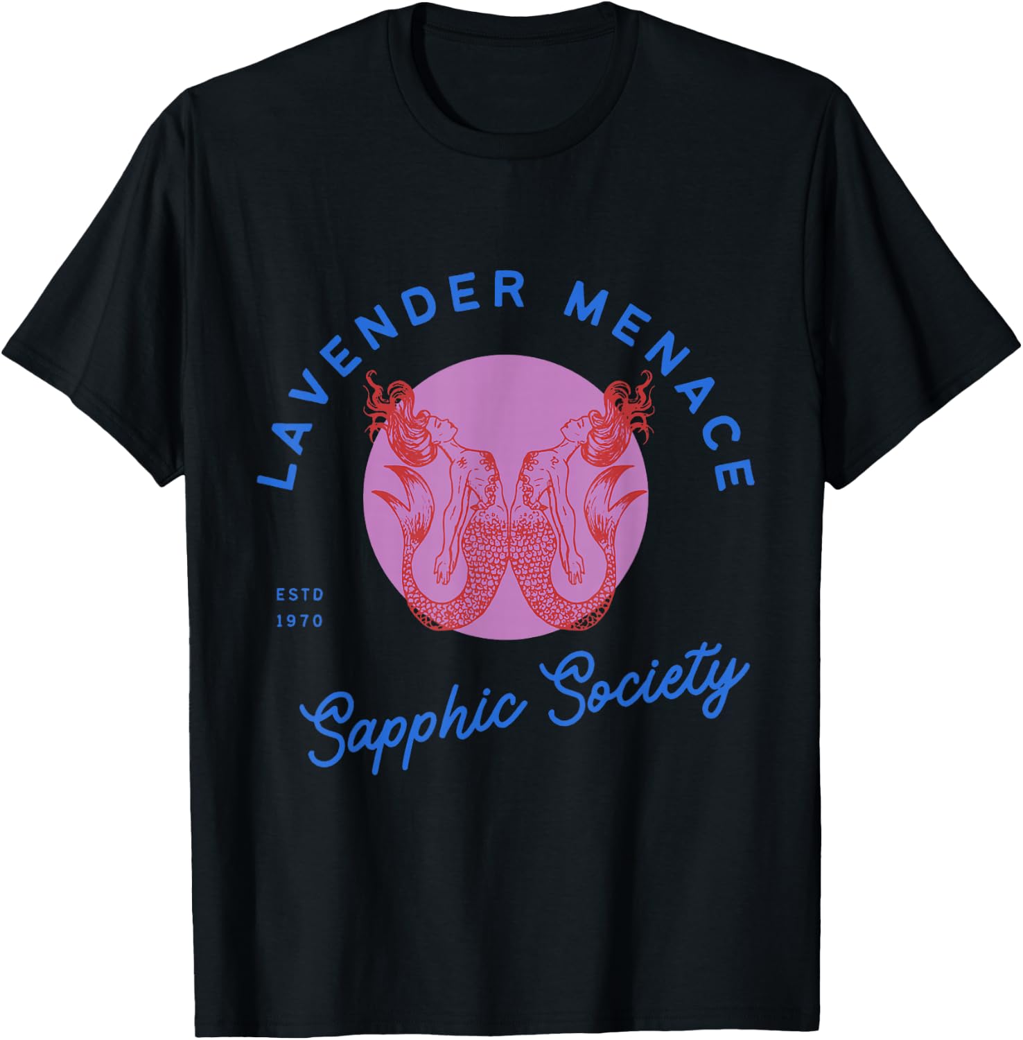 Lavender Menace Mermaid T-Shirt - T-Shirt | Black