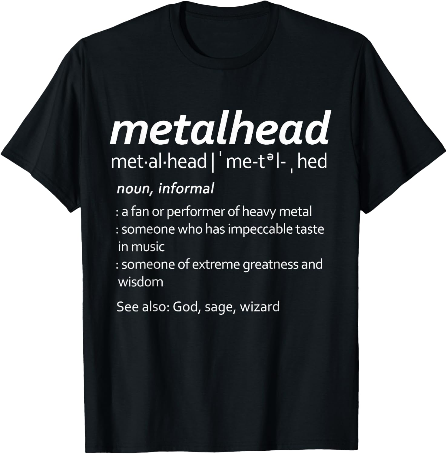 Metalhead definition Heavy Music Fans T-Shirt - T-Shirt | Black