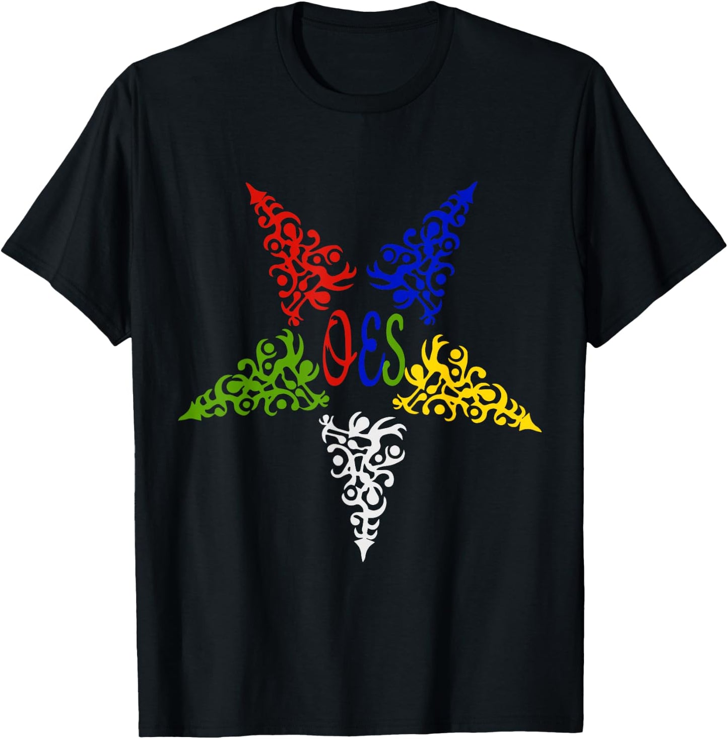 OES Star Human Tree Order of the Eastern Star Parents' Day T-Shirt - T-Shirt | Black